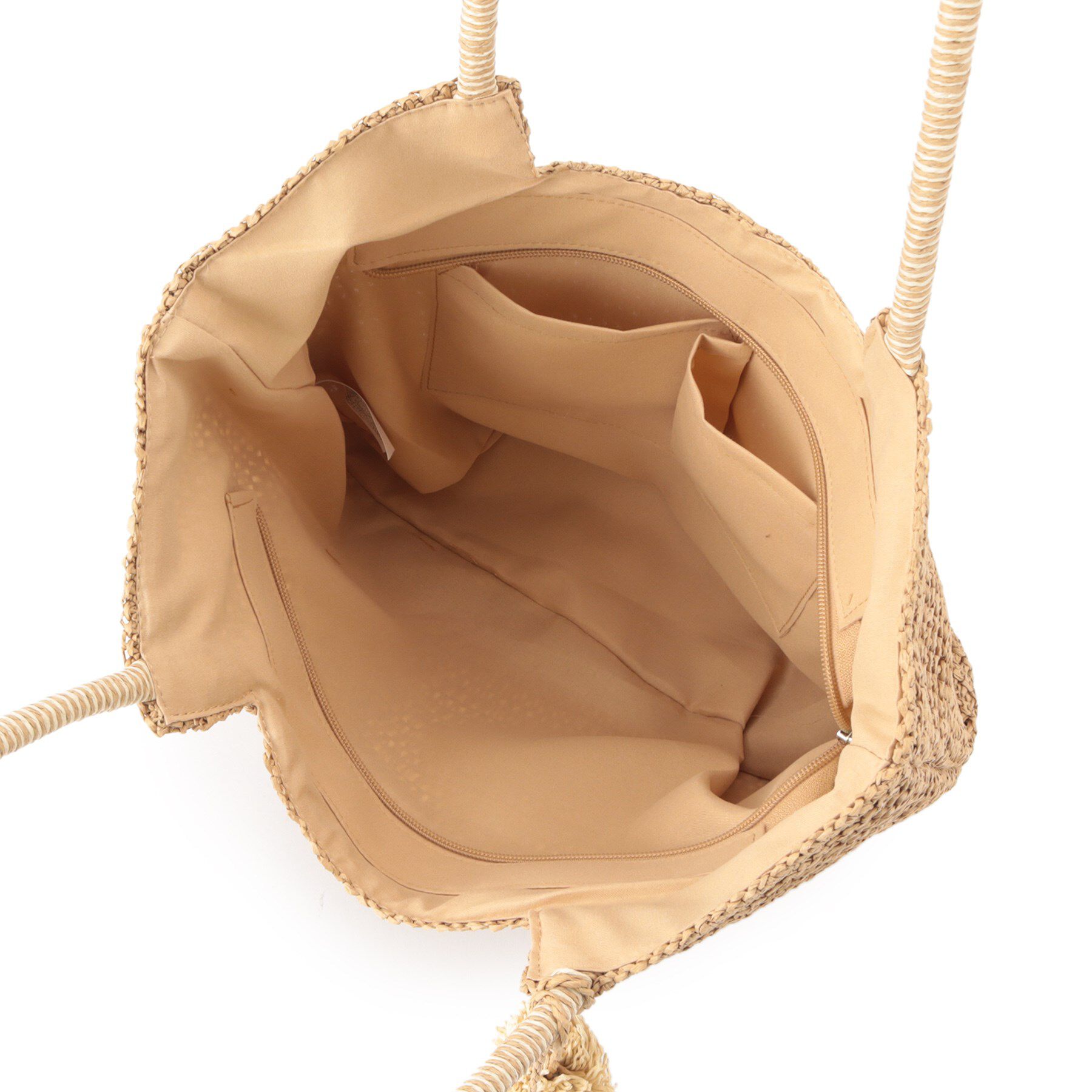 ITS&rsquo;DEMO「チャーム付ロゴ刺繍雑材トート」|トートバッグ|