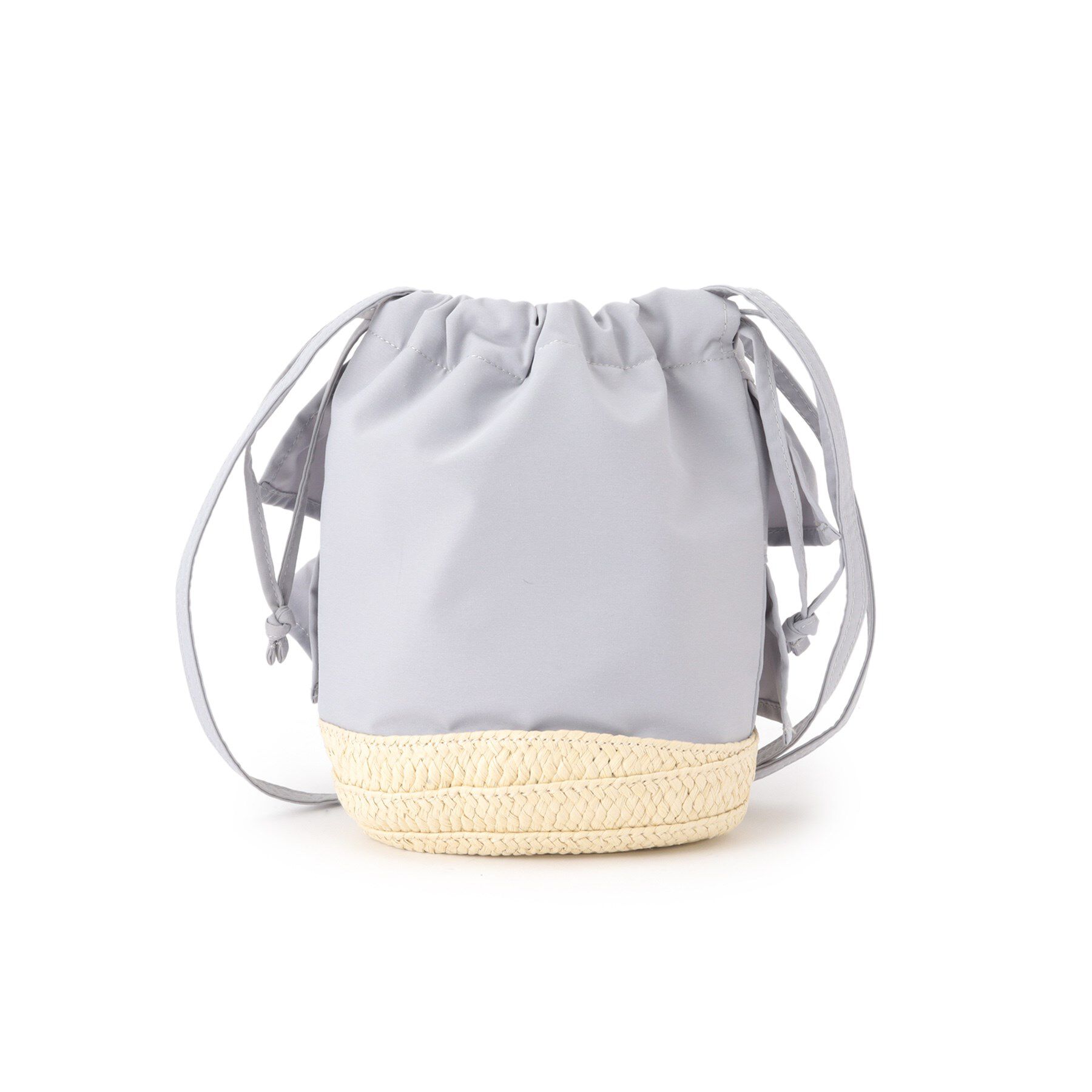 ITS&rsquo;DEMO「雑材フリルコンビ巾着ショルダー」|ショルダー・メッセンジャー|