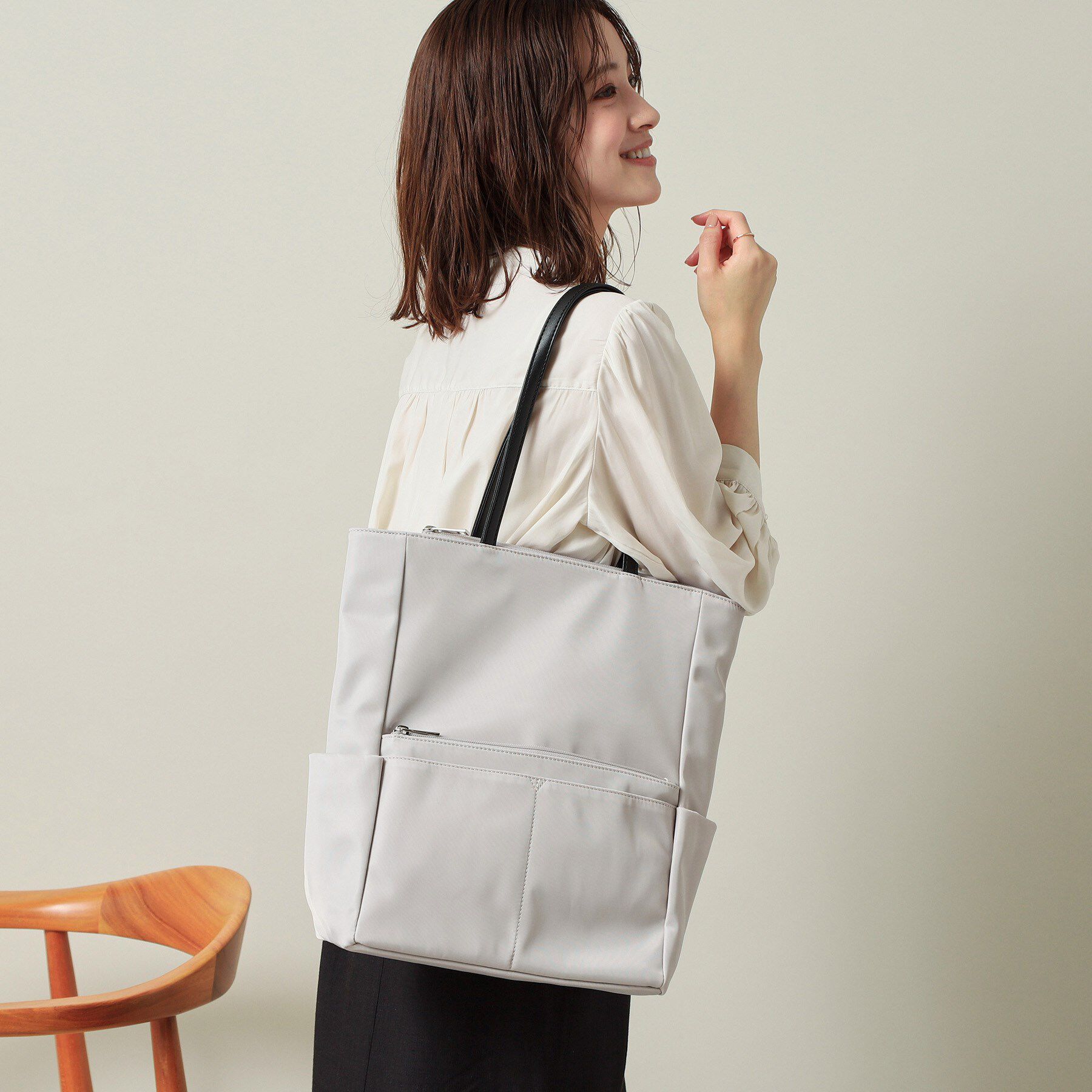 ITS&rsquo;DEMO「【通勤／A4対応】PC収納縦型トート」|トートバッグ|