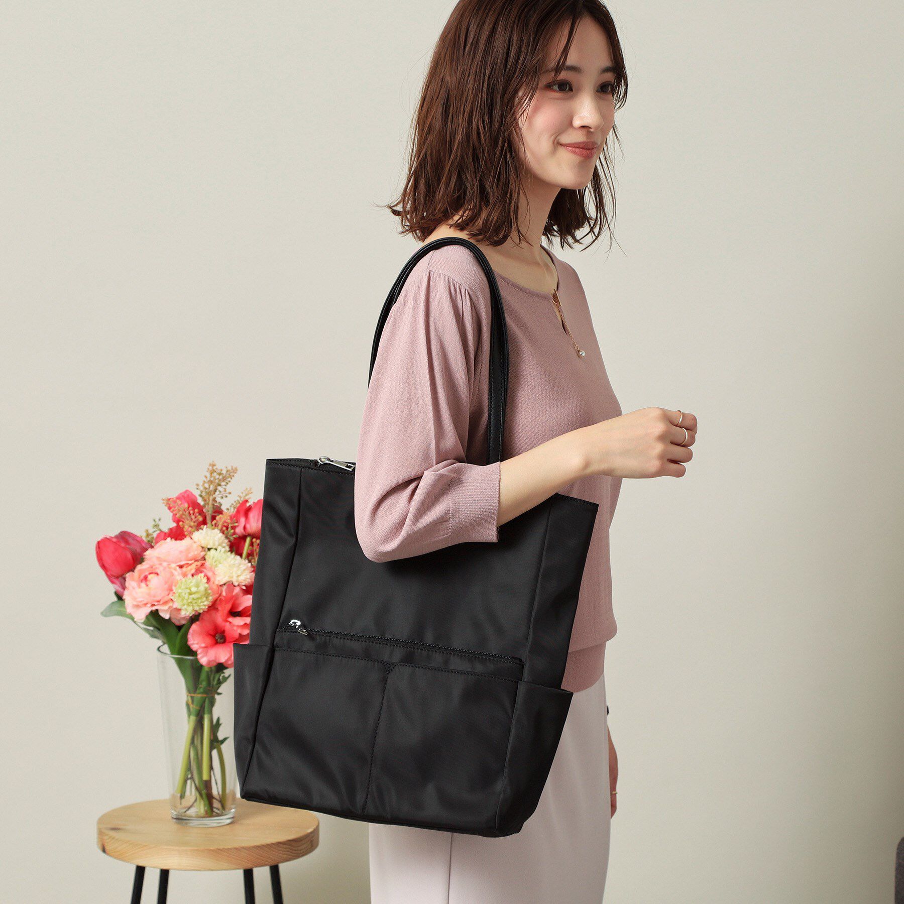 ITS&rsquo;DEMO「【通勤／A4対応】PC収納縦型トート」|トートバッグ|