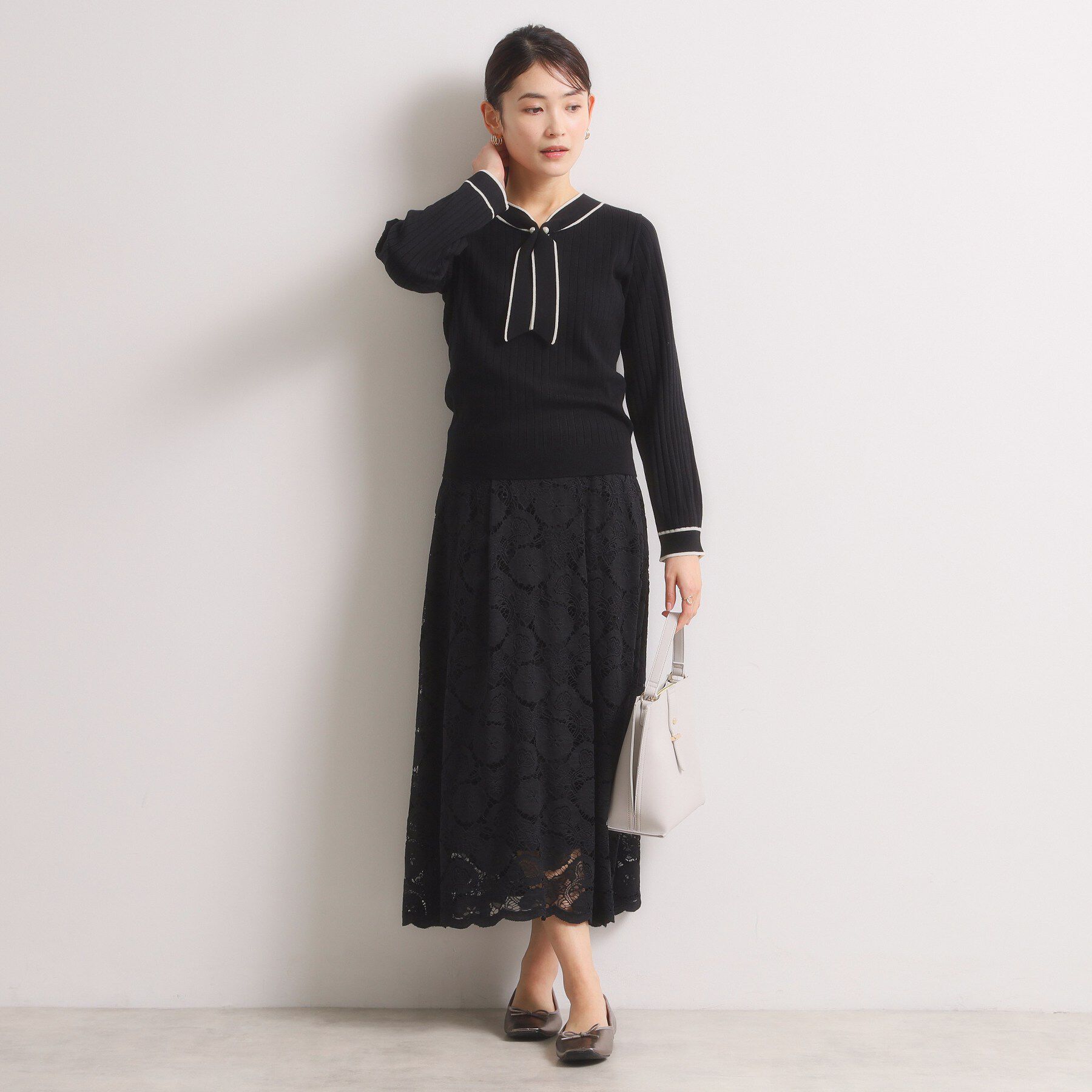 ITS&rsquo;DEMO「【手洗い可／ウエストゴム】レーススカート」|スカート|