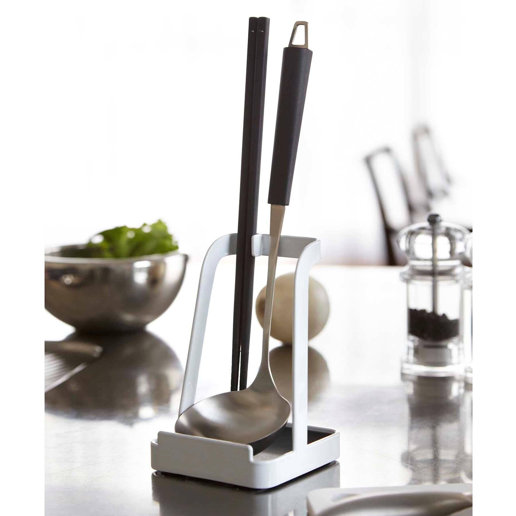 212 KITCHEN STORE「お玉＆鍋フタスタンド WH 山崎実業 ＜tower タワー＞」|食器・キッチングッズ|