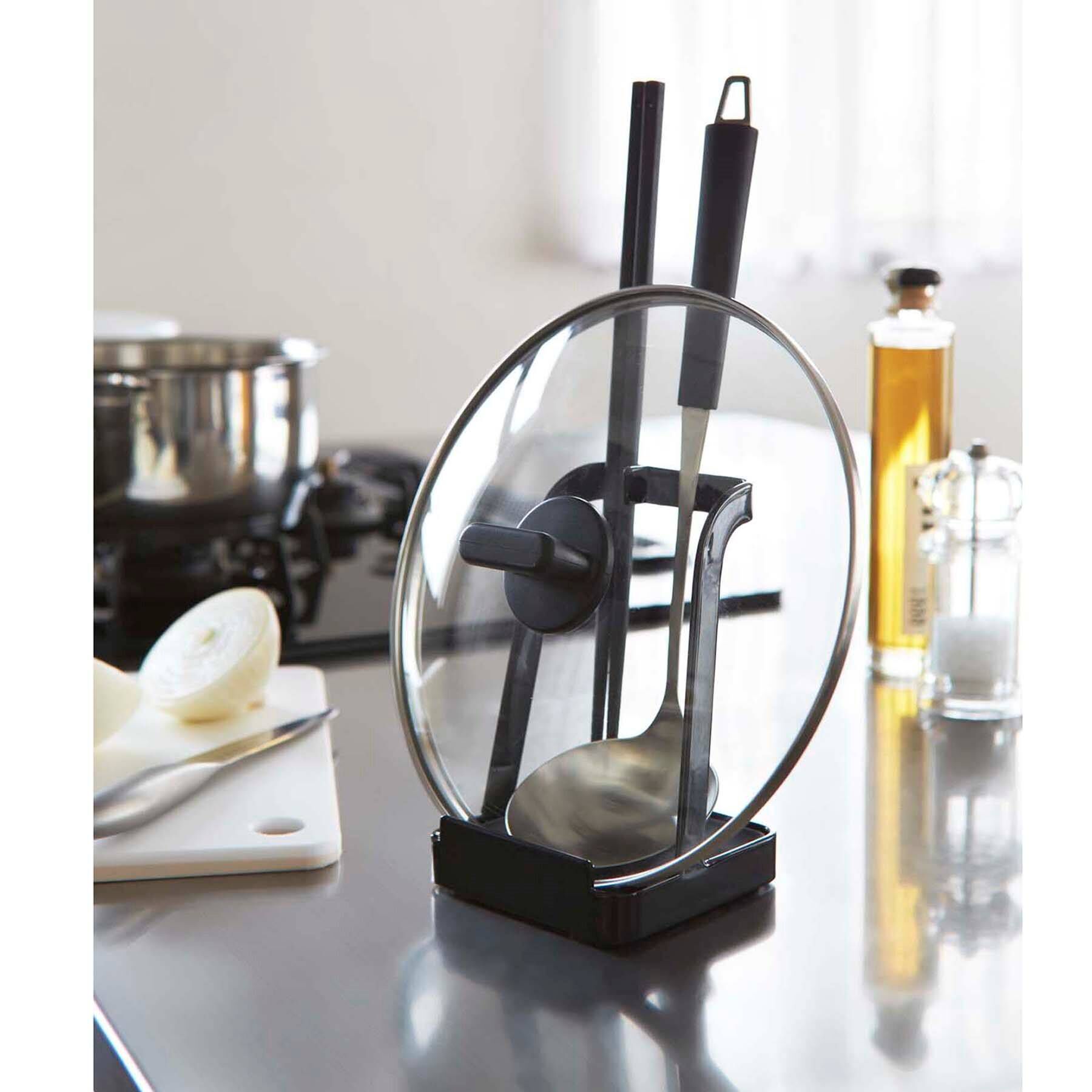 212 KITCHEN STORE「お玉&鍋フタスタンド BK 山崎実業 ＜tower タワー＞」|食器・キッチングッズ|ブラック001)(8