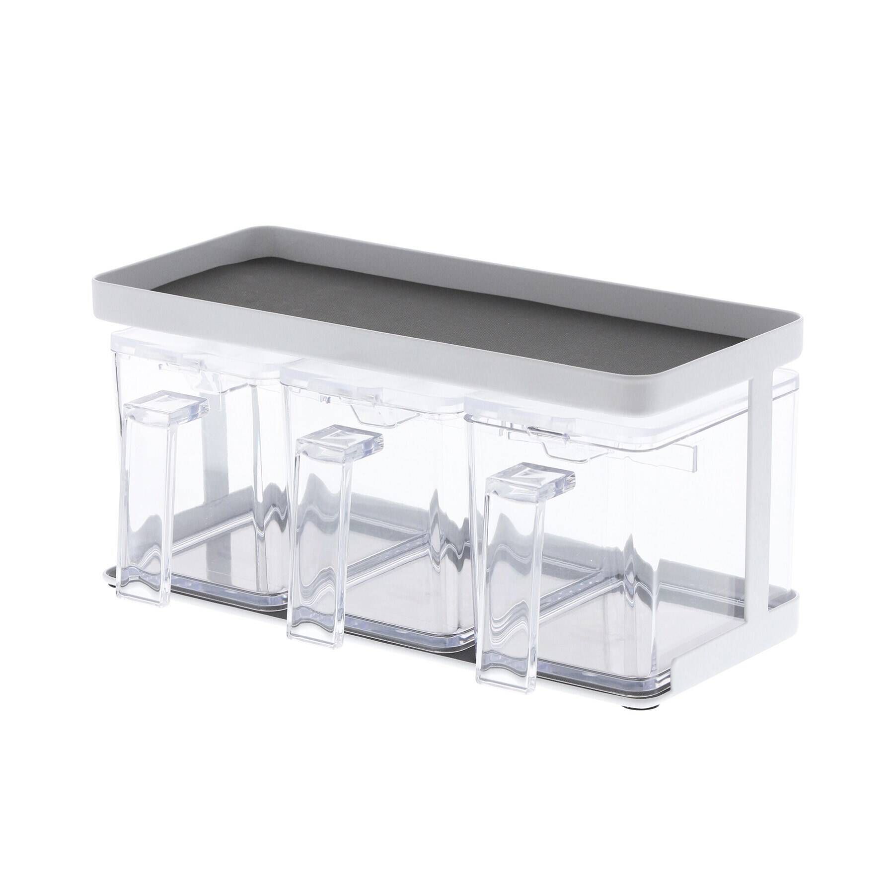 212 KITCHEN STORE「調味料ストッカーラックワイド WH 山崎実業 ＜tower タワー＞」|食器・キッチングッズ|