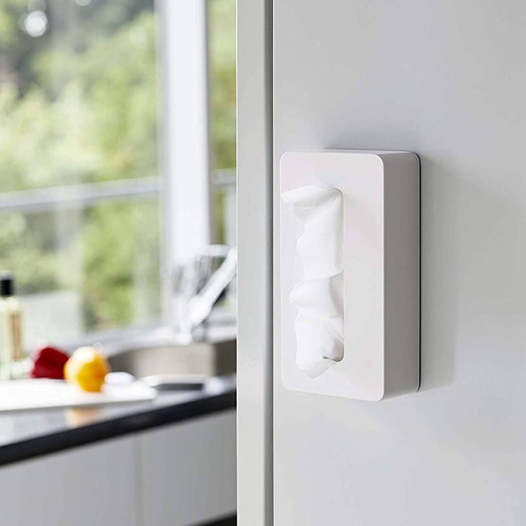 212 KITCHEN STORE「マグネットコンパクトティッシュケース　WH 山崎実業 ＜tower タワー＞」|食器・キッチングッズ|