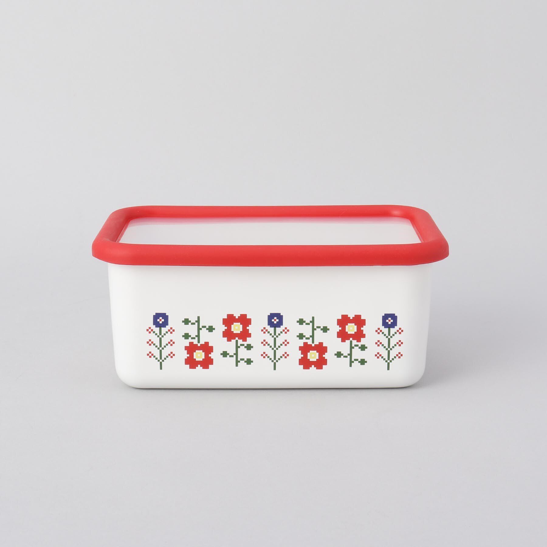 212 KITCHEN STORE「ミーサ深型角容器Ｍ RD ＜富士ホーロー ＞」|食器・キッチングッズ|