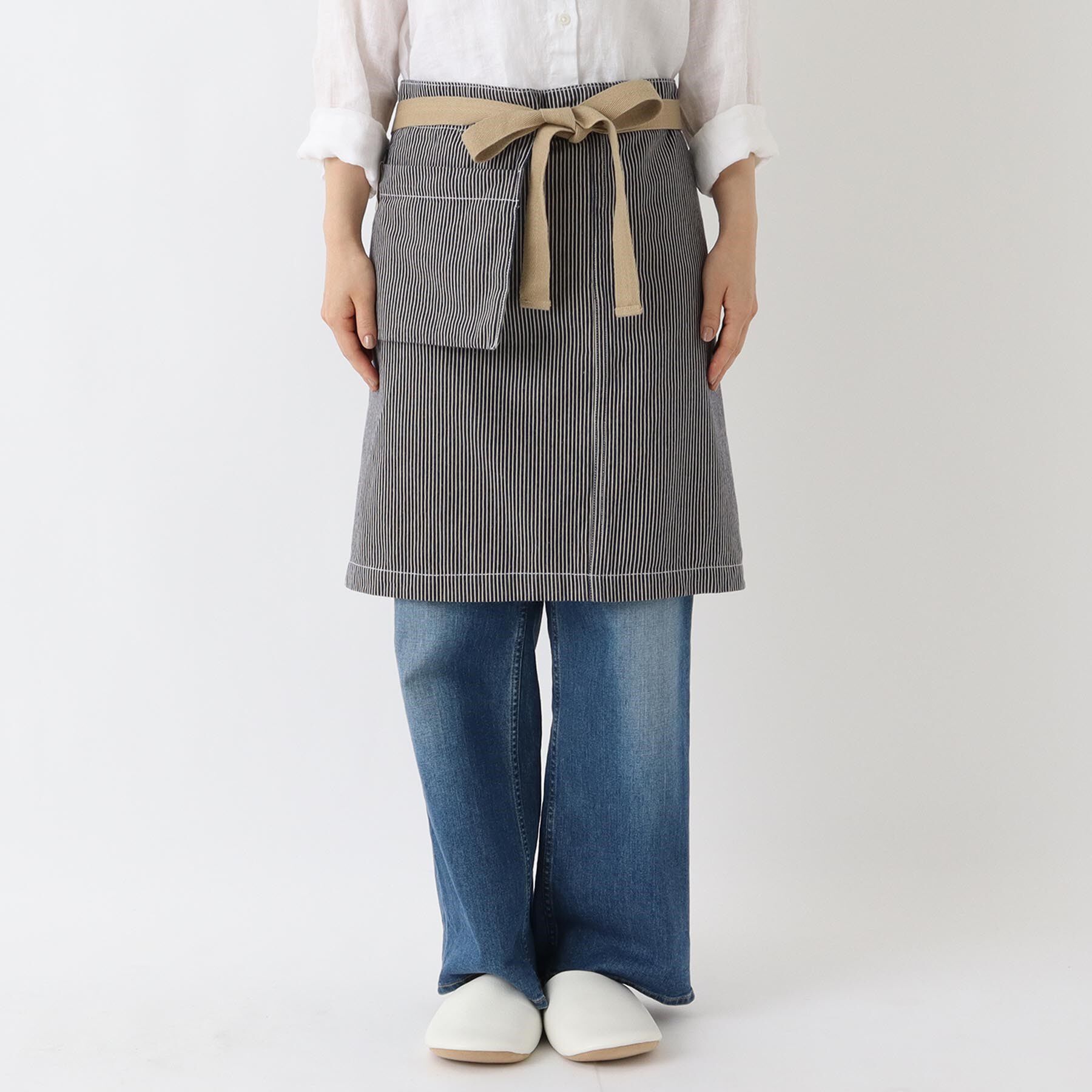 212 KITCHEN STORE「ショートギャルソンエプロン ヒッコリー」|食器・キッチングッズ|