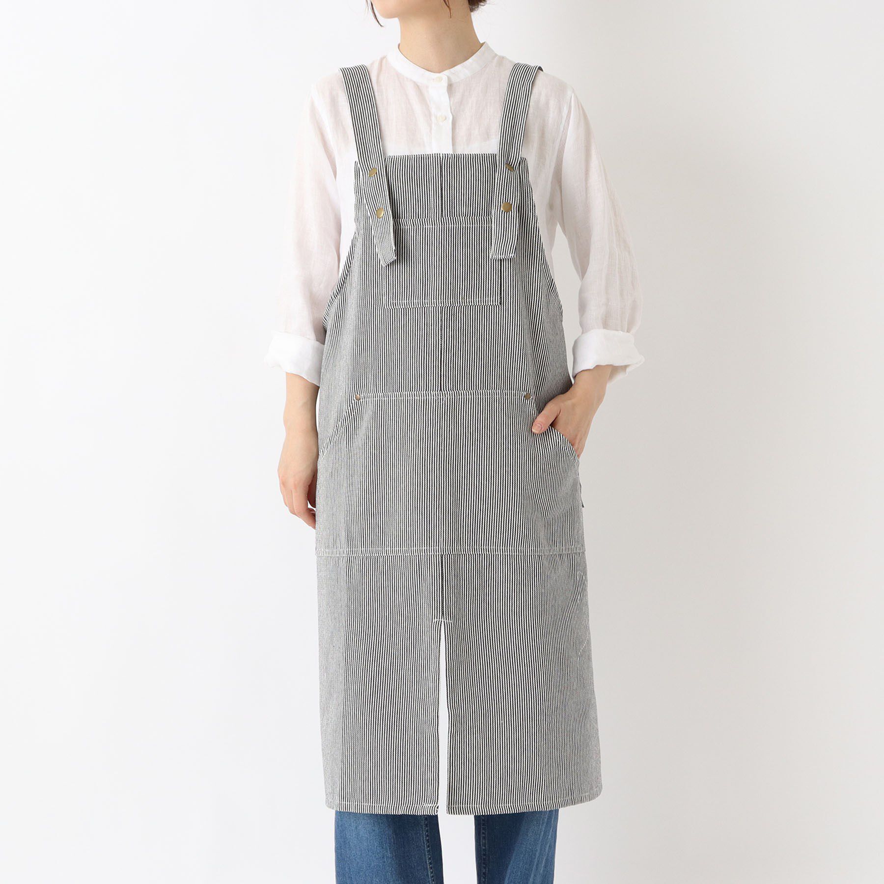 212 KITCHEN STORE「ヒッコリーストライプエプロン L BK ＜212Kオリジナル＞」|食器・キッチングッズ|その他