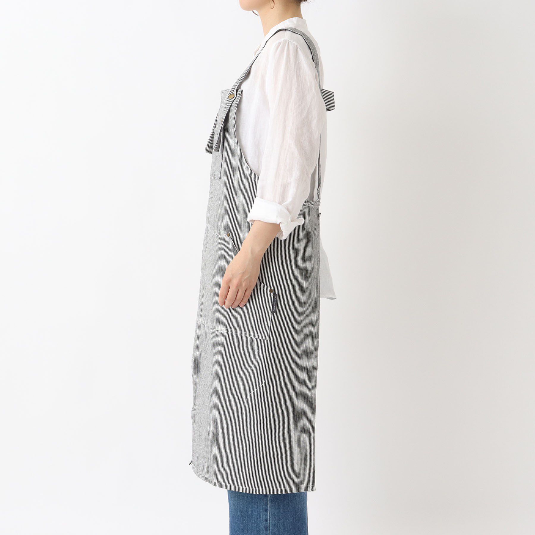 212 KITCHEN STORE「ヒッコリーストライプエプロン L BK ＜212Kオリジナル＞」|食器・キッチングッズ|