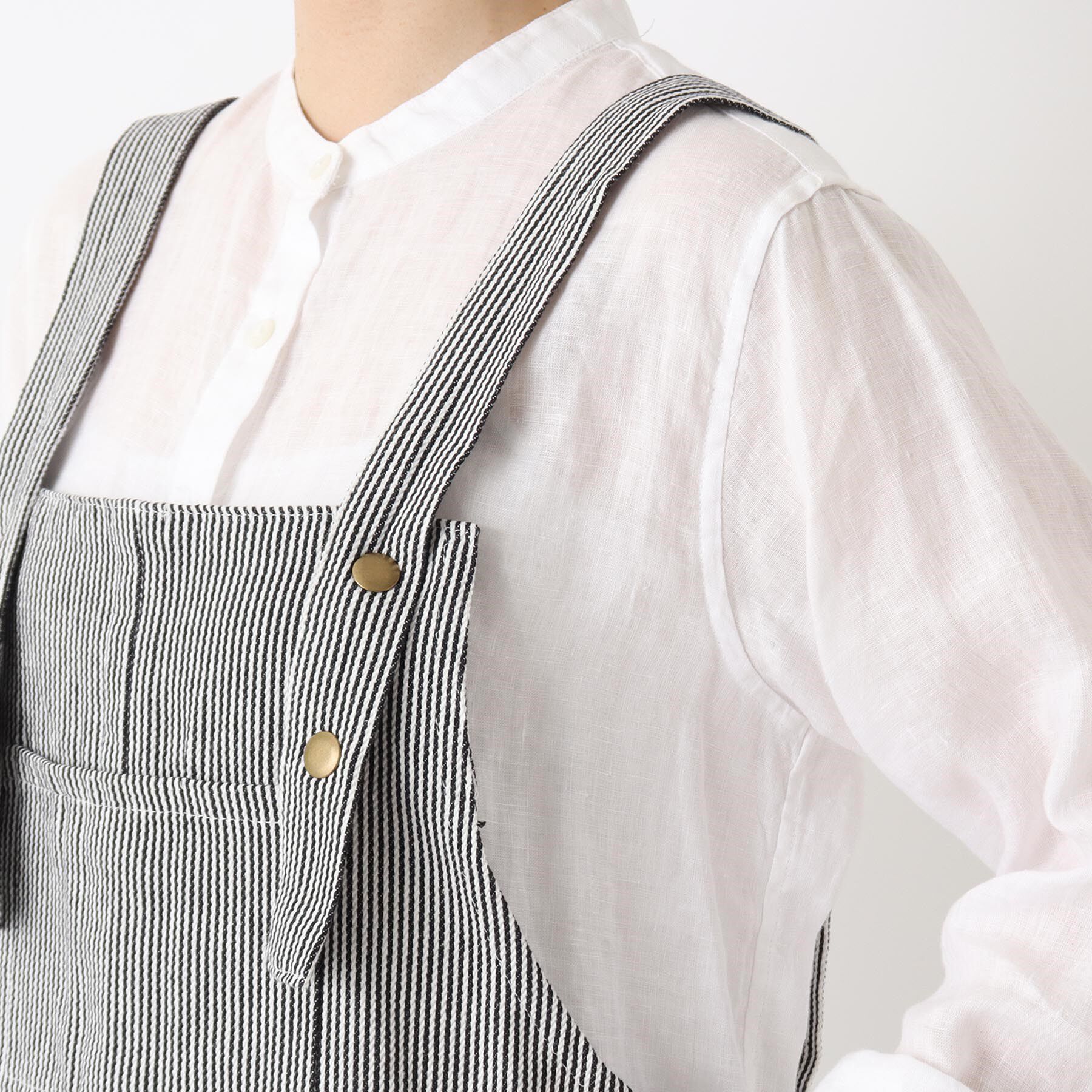 212 KITCHEN STORE「ヒッコリーストライプエプロン L BK ＜212Kオリジナル＞」|食器・キッチングッズ|