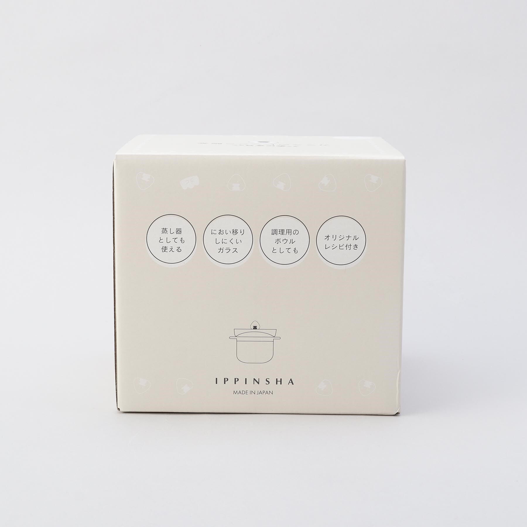 212 KITCHEN STORE「ぎゅっとおにぎりさん ガラスのレンジご飯釜　WH」|食器・キッチングッズ|