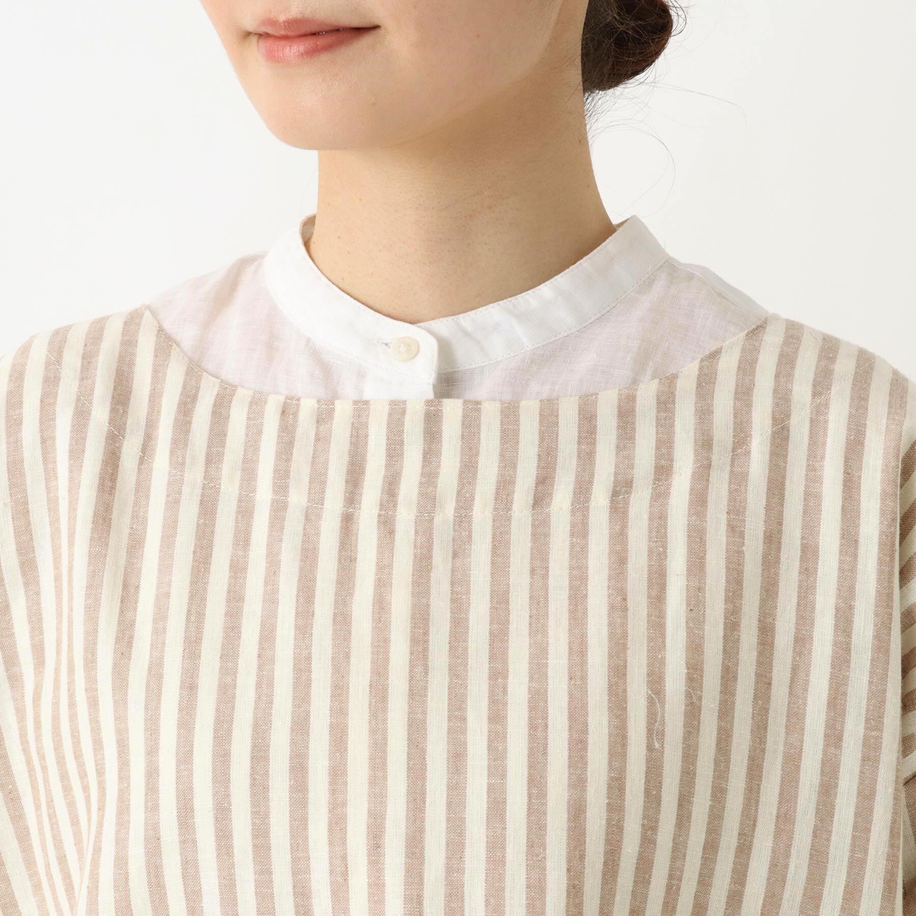 212 KITCHEN STORE「ブロックストライプ リネンコットン スモック NT ＜212Kオリジナル ＞」|食器・キッチングッズ|