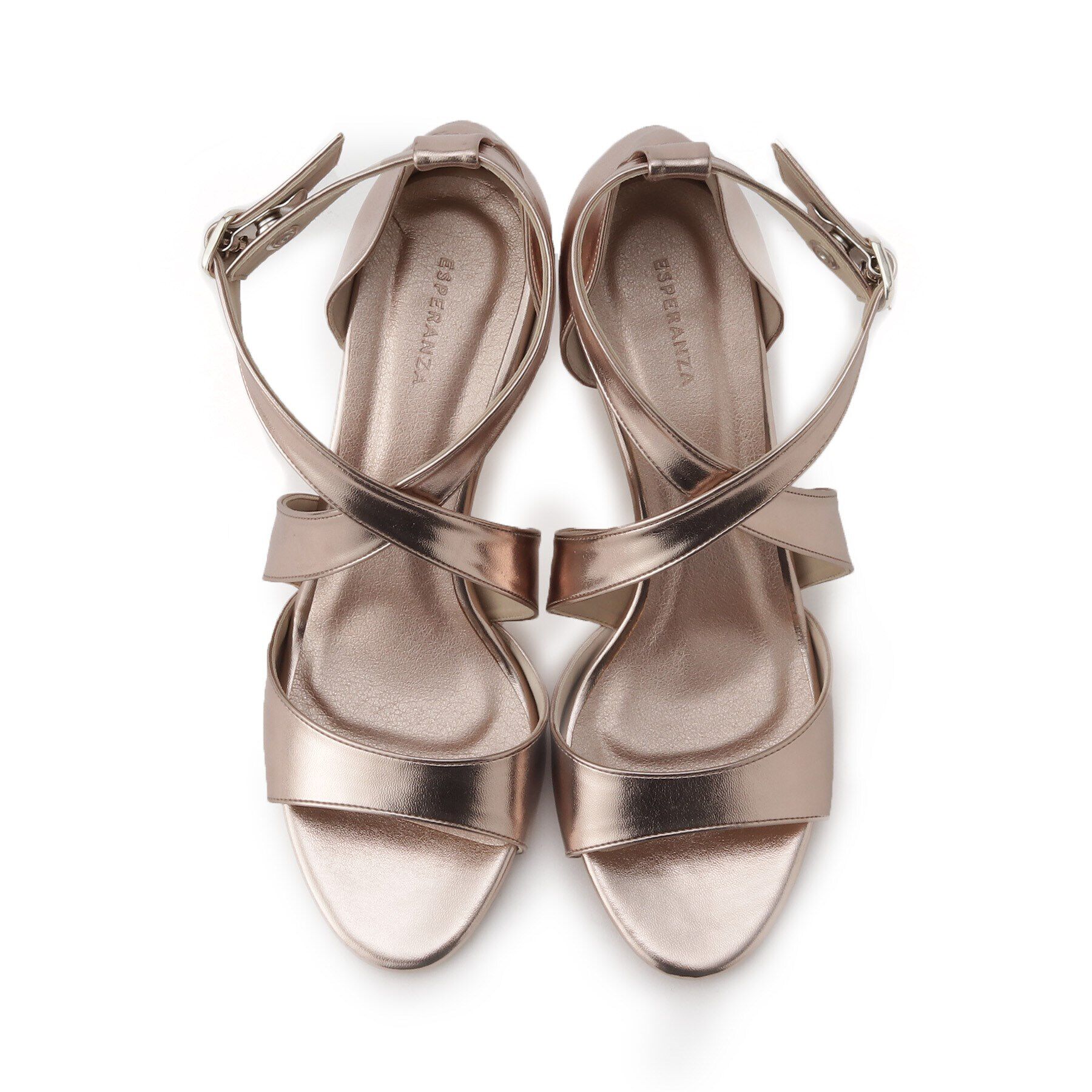 ESPERANZA「カウンター付きクロスストラップサンダル 24SS」|サンダル|