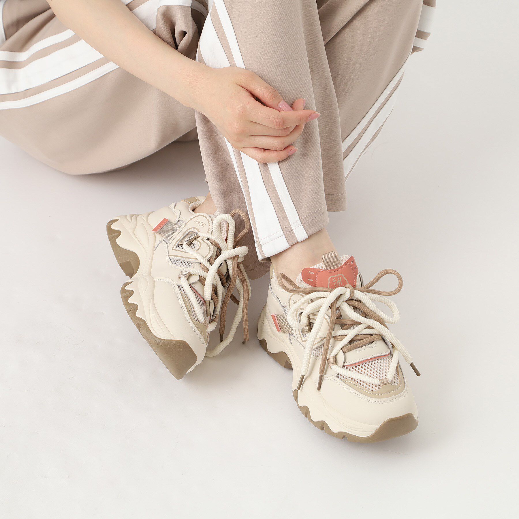 csT&P「厚底メッシュハートスニーカー」|スニーカー|