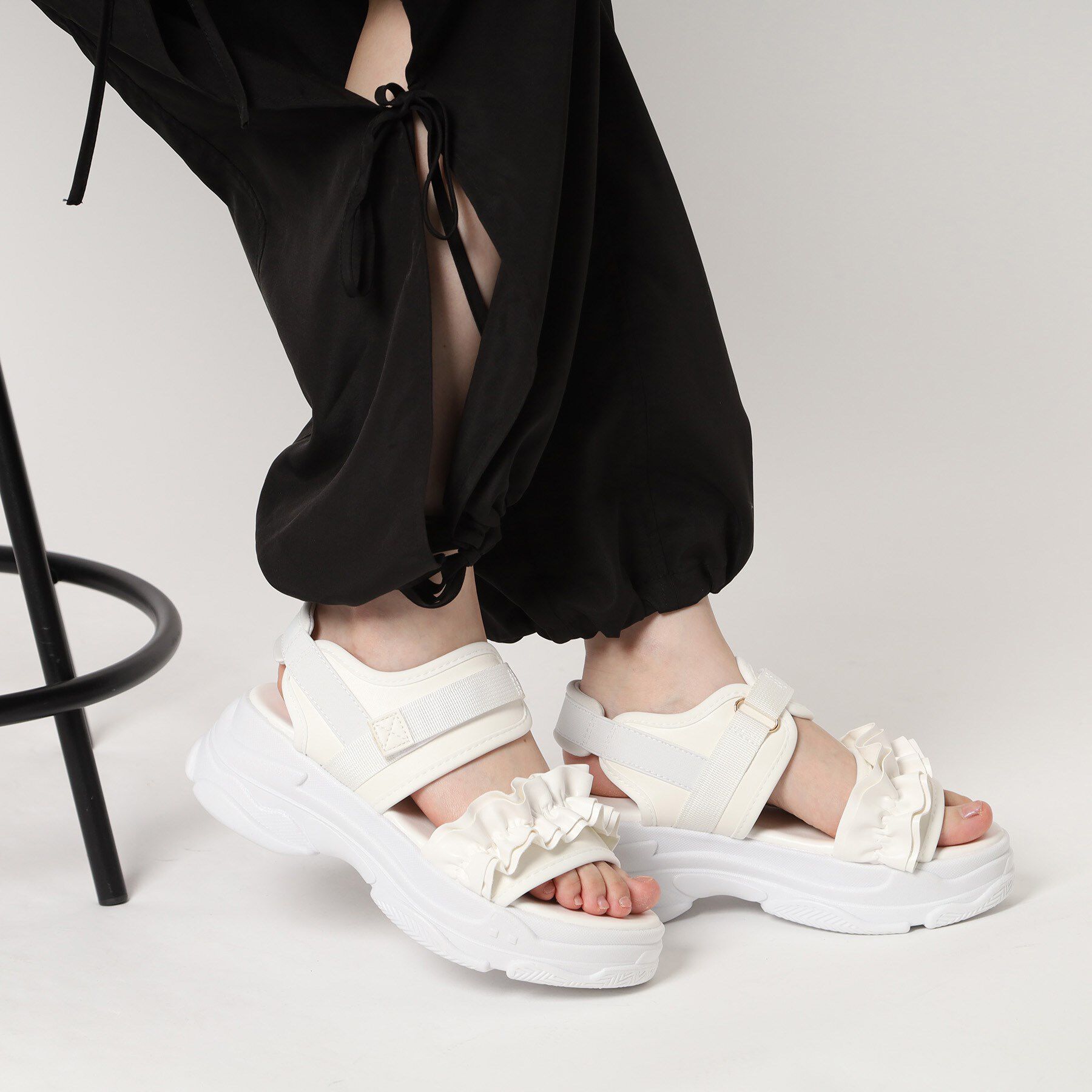 csT&P「厚底フリルスポサン」|サンダル|