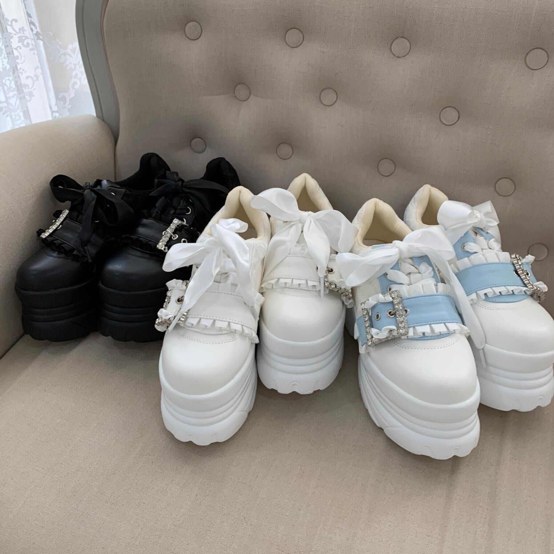 csT&P「夢見るシリーズキラキラ厚底スニーカー」|スニーカー|