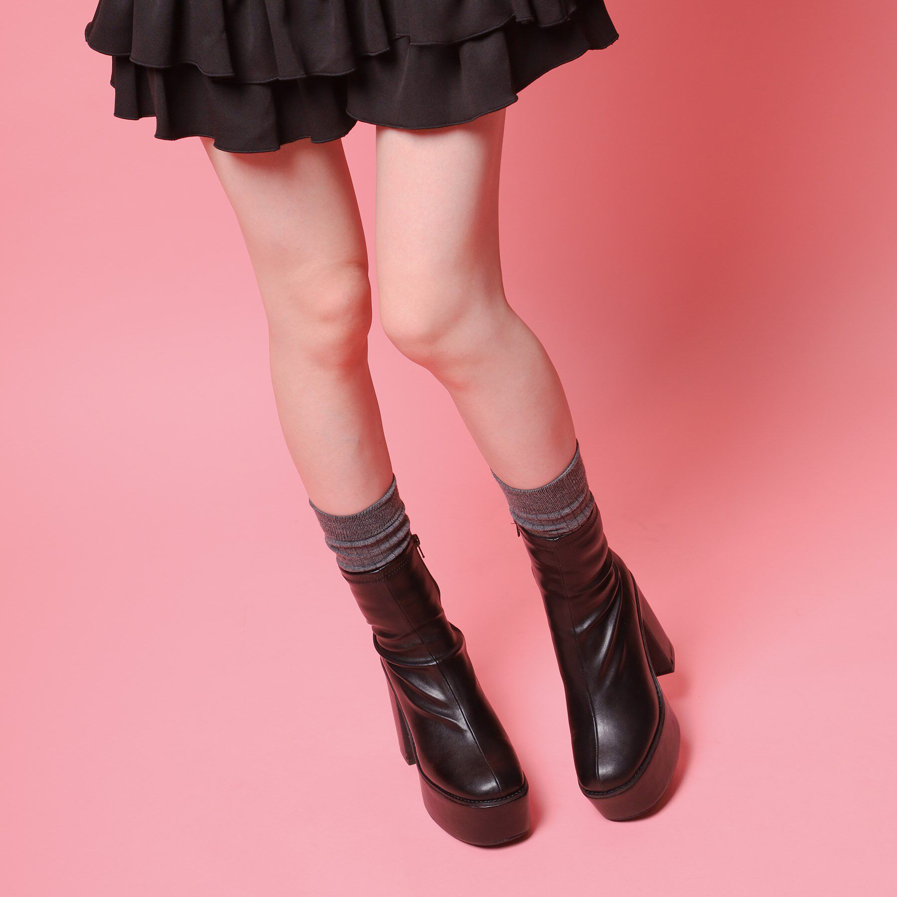 csT&P「厚底シンプルブーツ」|ショートブーツ|