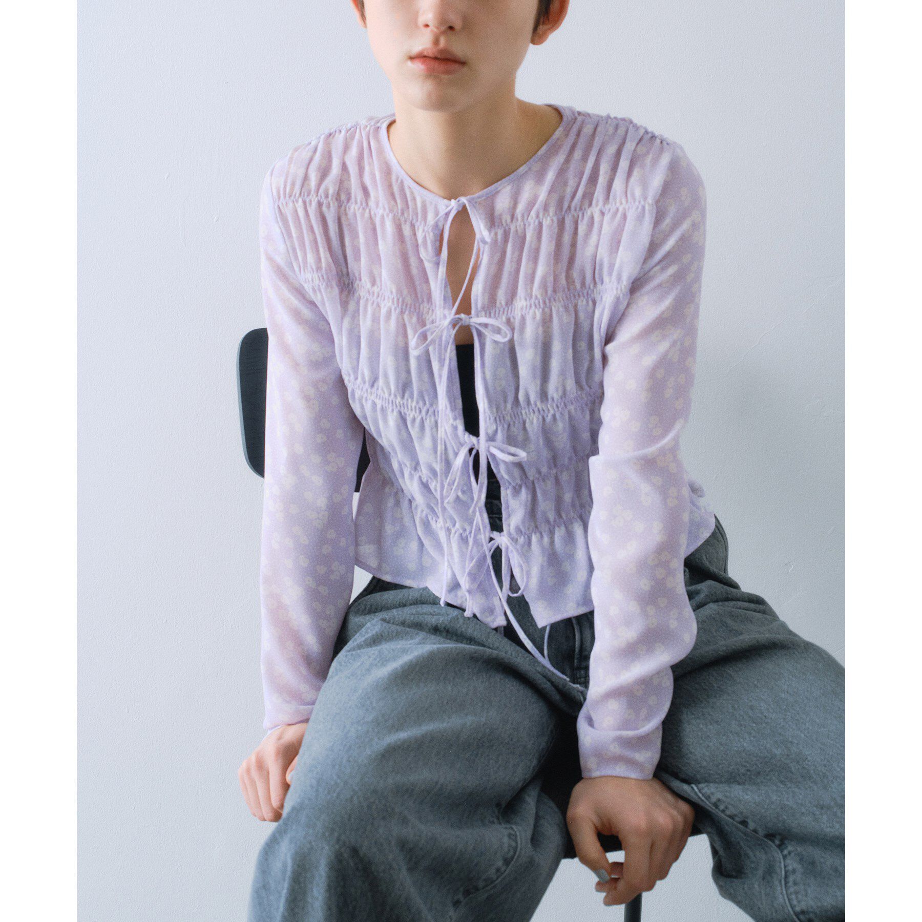 CODE A「petit flower ribbon blouse」|シャツ・ブラウス|