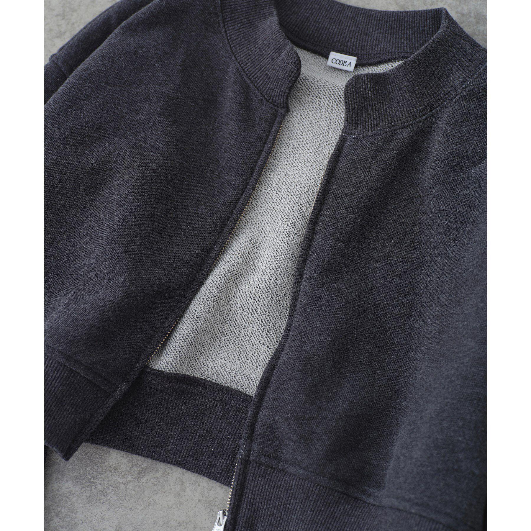 CODE A「short zip sweat」|パーカー|