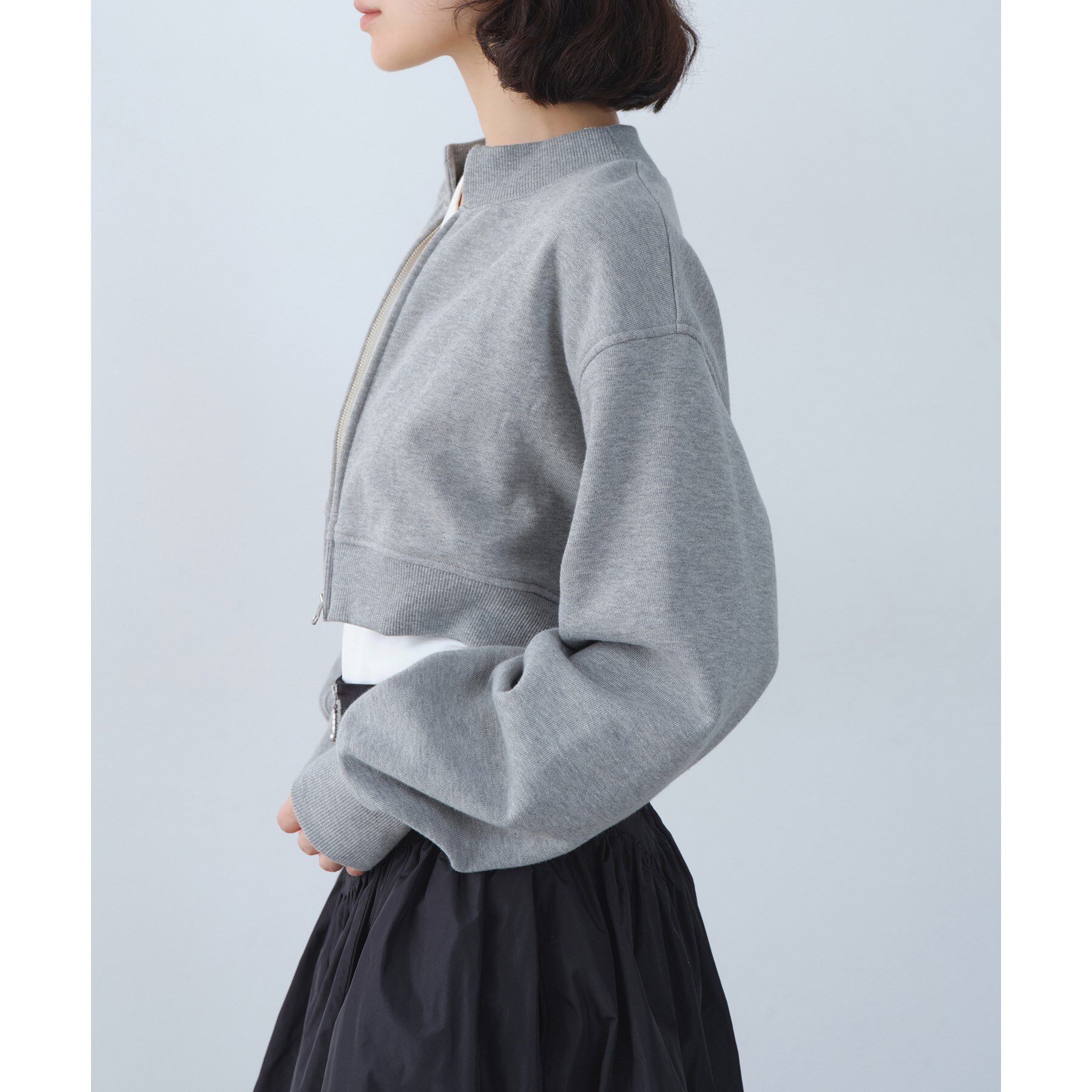 CODE A「short zip sweat」|パーカー|