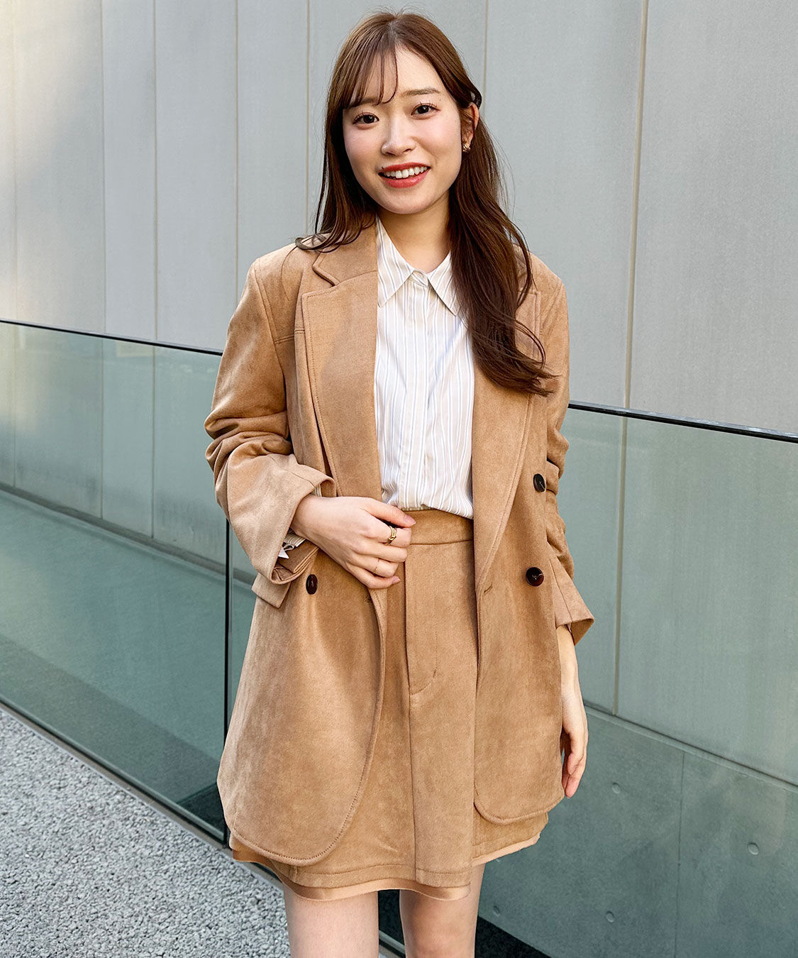 COCO DEAL「オーバーサイズジャケット」|テーラードジャケット|キャメル