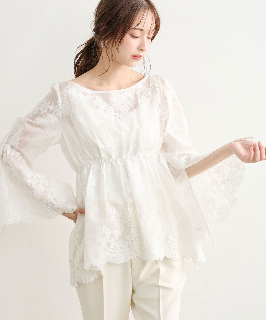 COCO DEAL「フラワー刺繍ブラウス」|シャツ・ブラウス|