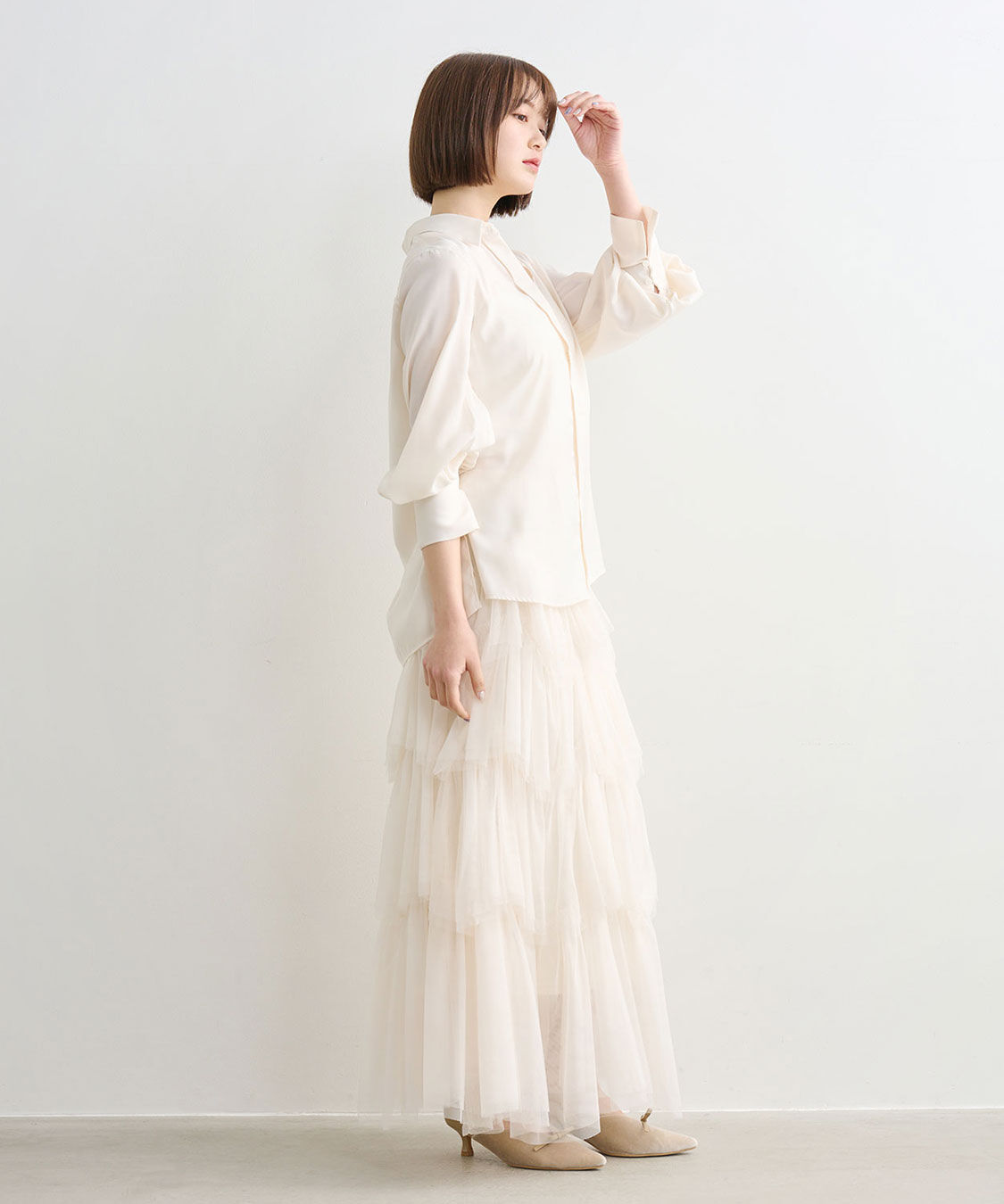 COCO DEAL「ジグザグティアードチュールスカート」|スカート|