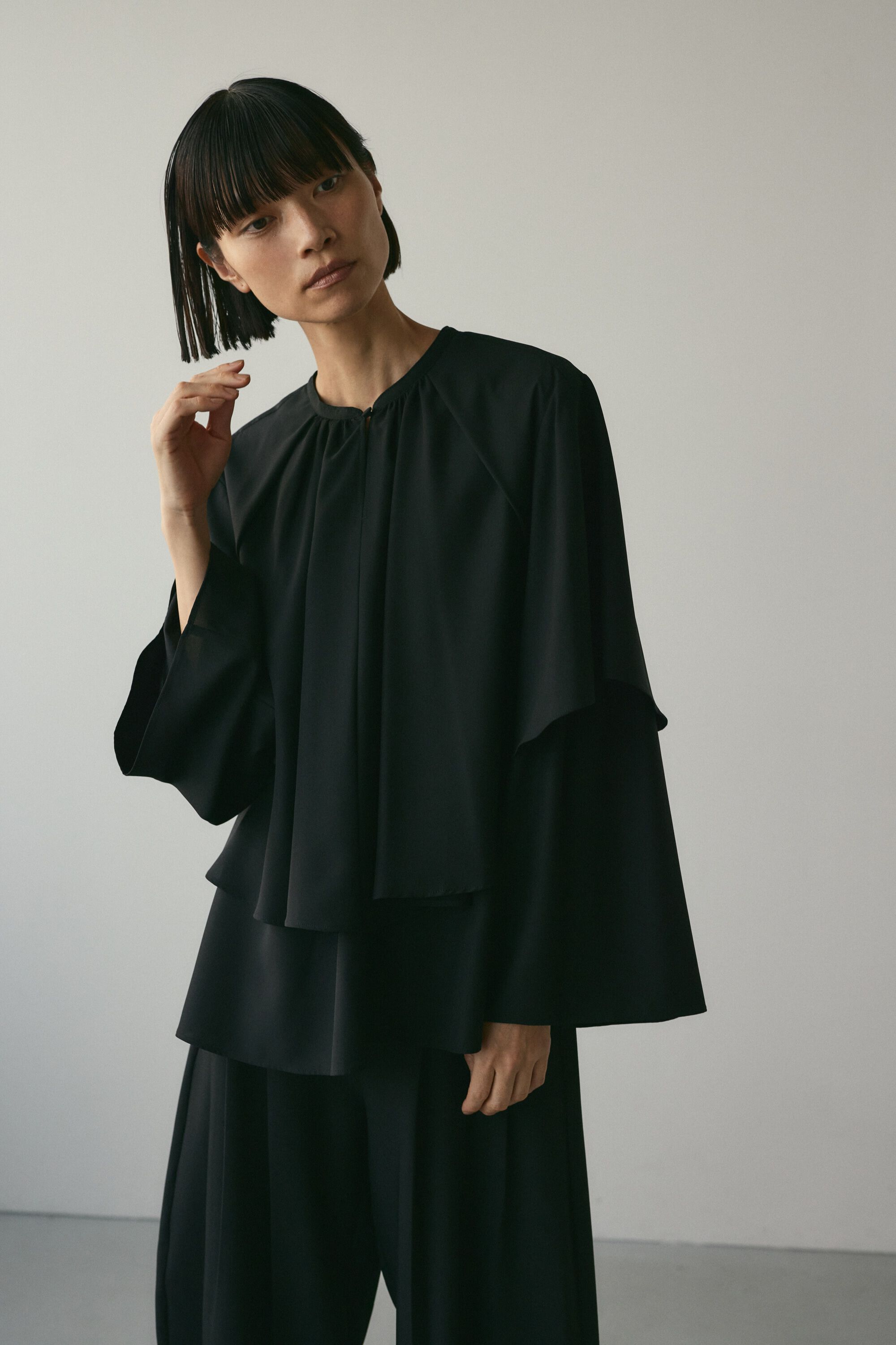 STYLEMIXER「フリルレイヤーブラウス」|チュニック|