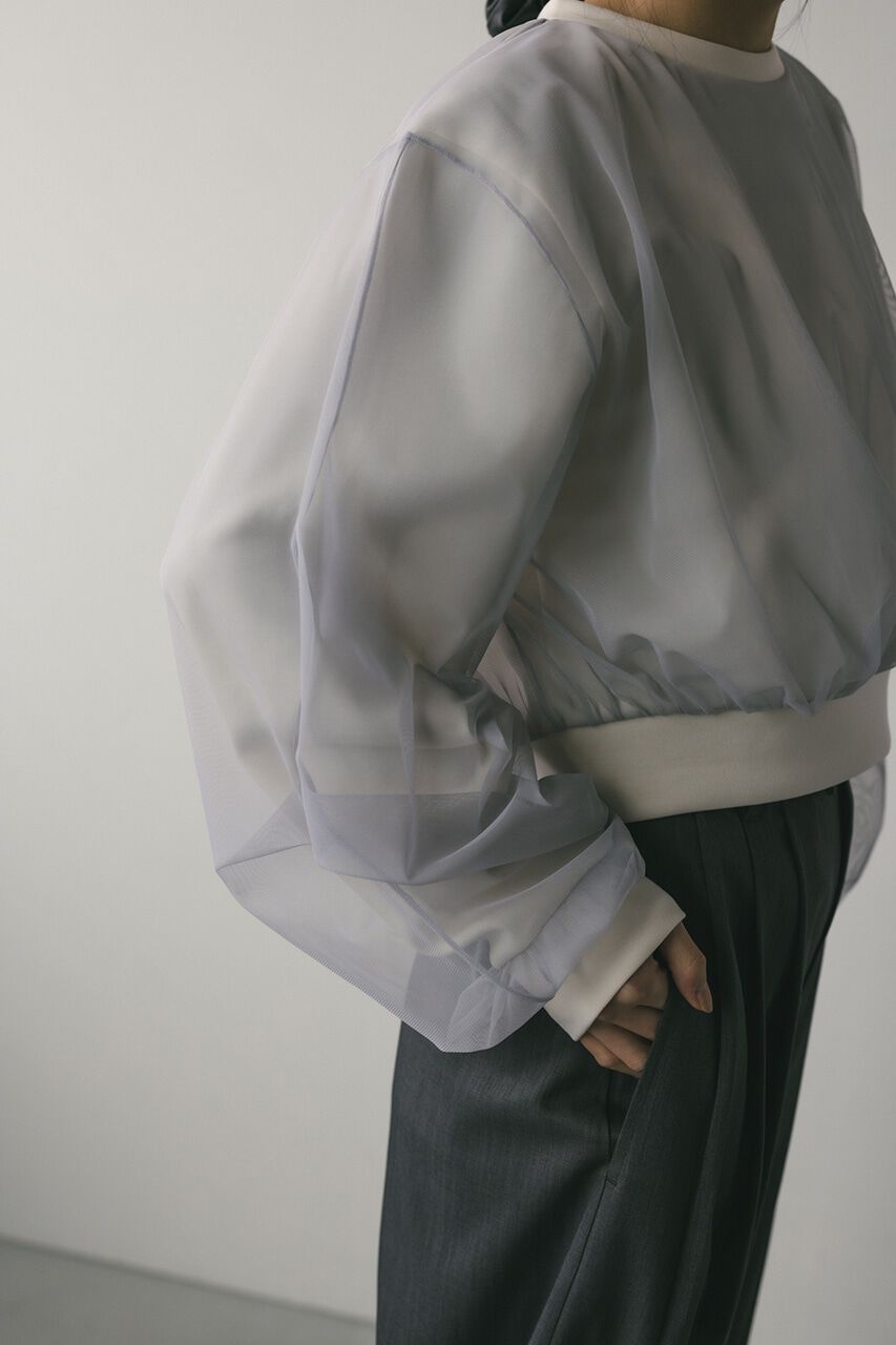 STYLEMIXER「チュールレイヤードトップ」|パーカー|