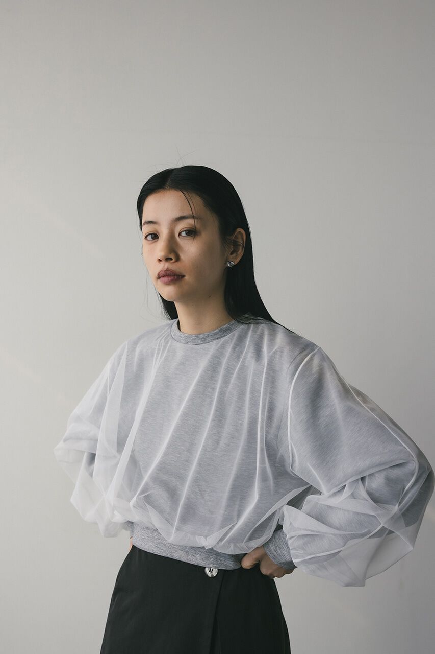 STYLEMIXER「チュールレイヤードトップ」|パーカー|