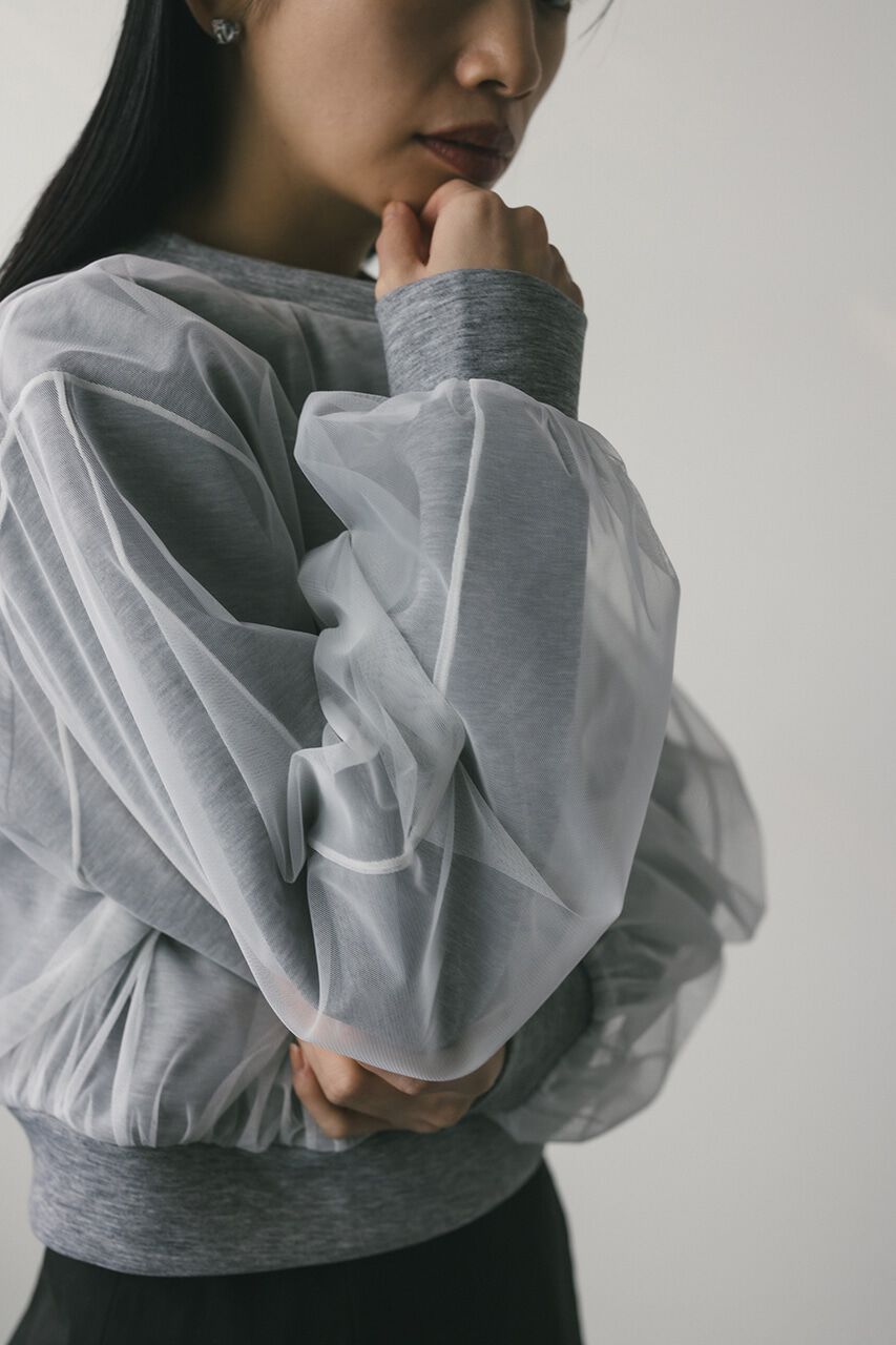 STYLEMIXER「チュールレイヤードトップ」|パーカー|