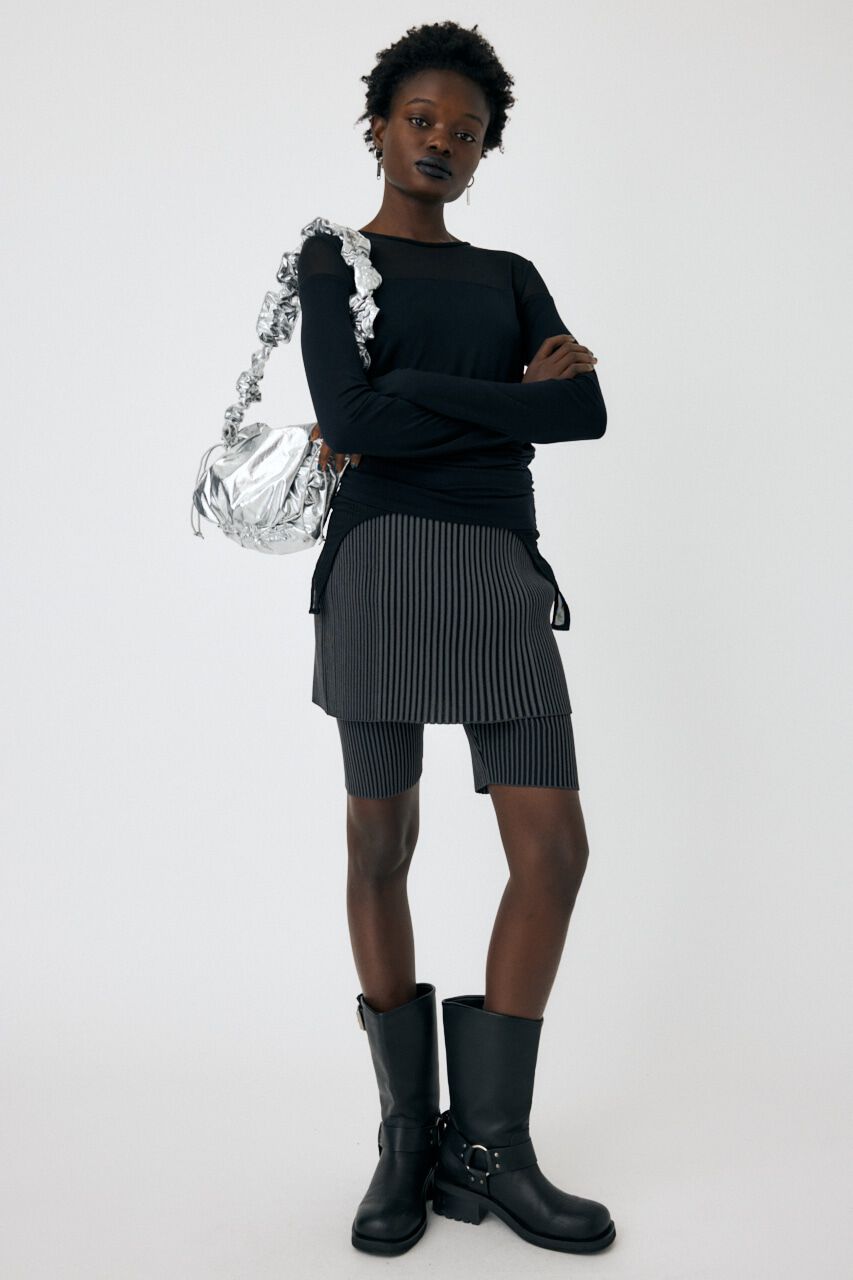 MOUSSY「SHEER LAYERED LS トップス」|Tシャツ・カットソー|