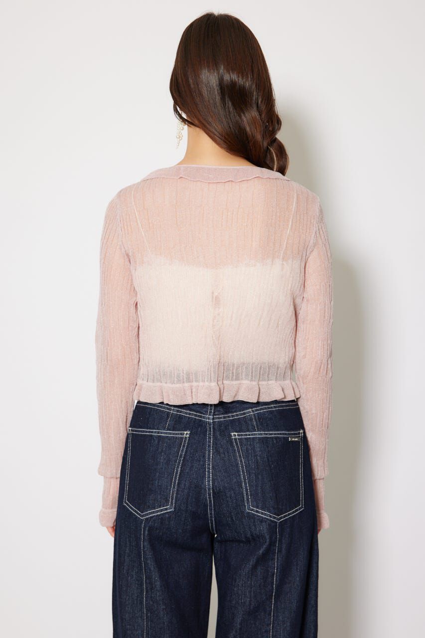 rienda「シアーフリルショートカーディガン」|カーディガン|