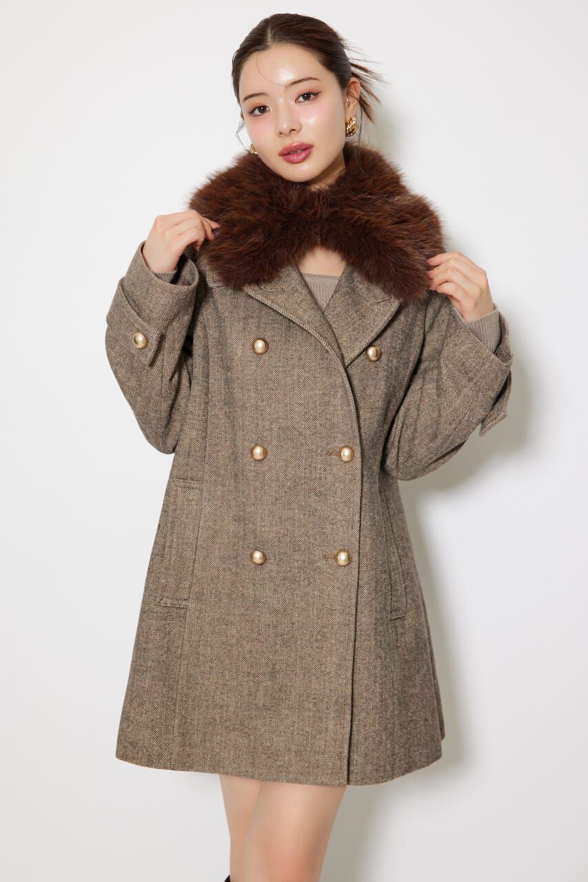 rienda「Aラインステンカラーコート」|その他|