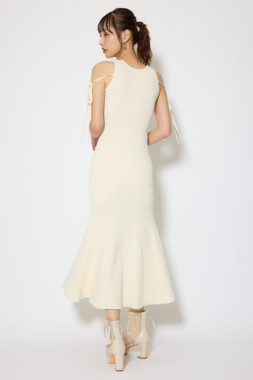 rienda「オープンショルダーフリルニットセットワンピース」|ワンピース|