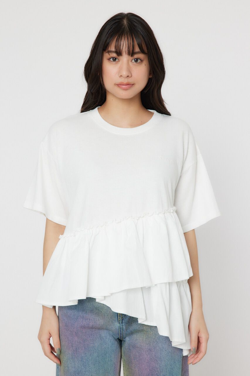 RODEO CROWNS「ピグメントフリルドッキングトップス」|Tシャツ・カットソー|