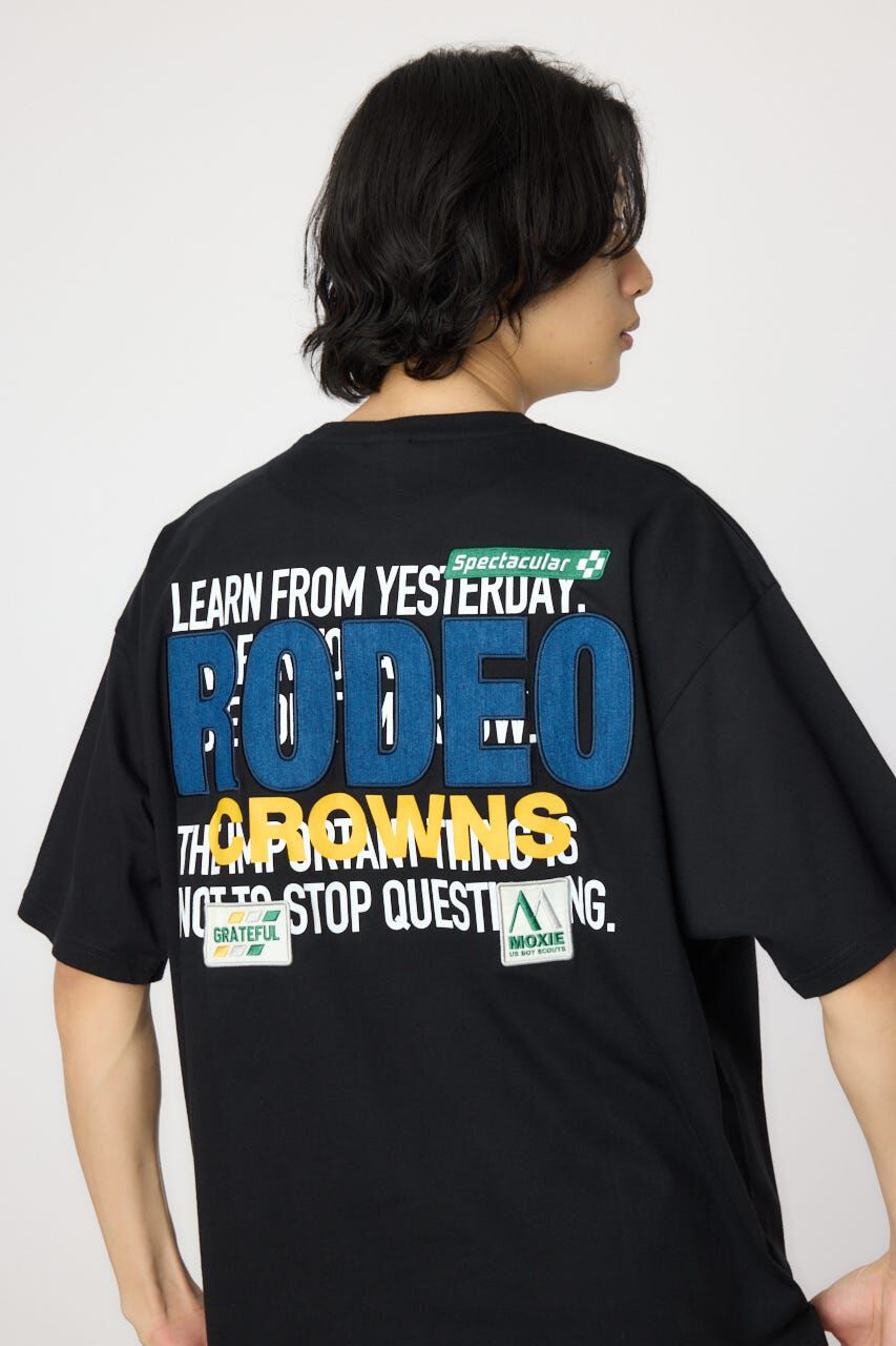 RODEO CROWNS「メンズOverlap デニムアップリケTシャツ」|Tシャツ・カットソー|