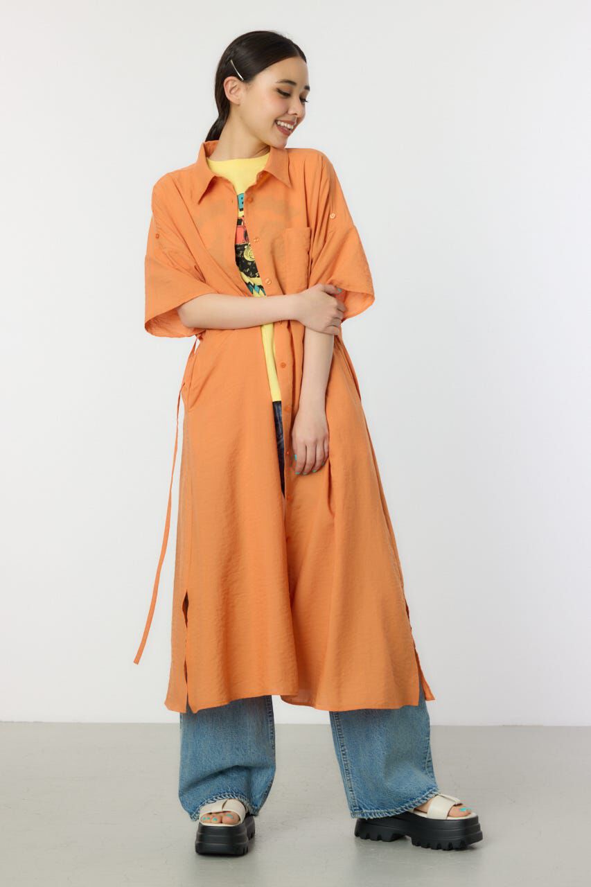 RODEO CROWNS「エアリータッチシャツワンピース」|ワンピース|