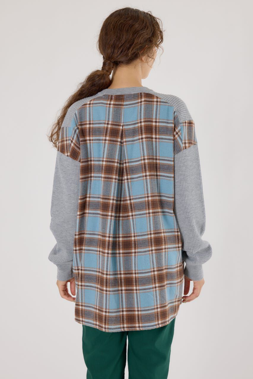 RODEO CROWNS「チェックドッキングトップス」|ニット・セーター|