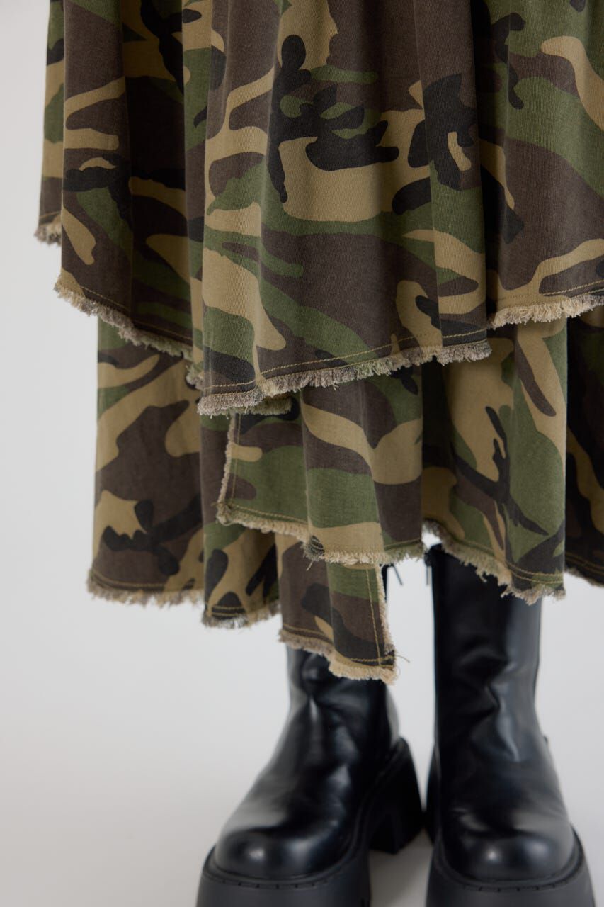 RODEO CROWNS「CAMOランダムティアードスカート」|スカート|