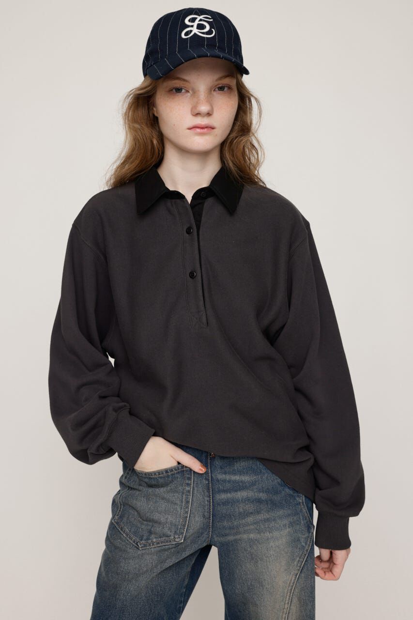 SLY「SW RUGGER シャツ」|Tシャツ・カットソー|L/BLK1