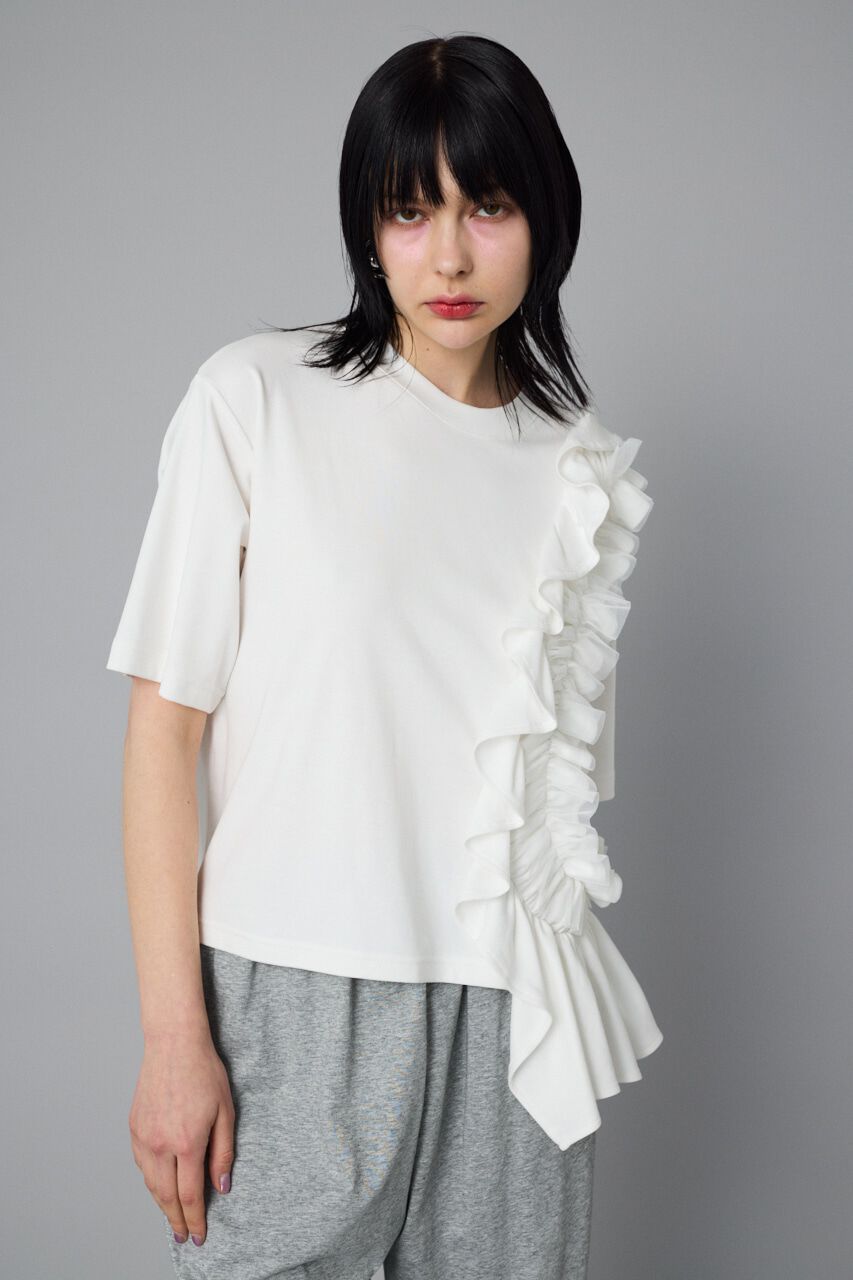 HeRIN.CYE「Many frill cut tops」|シャツ・ブラウス|WHT