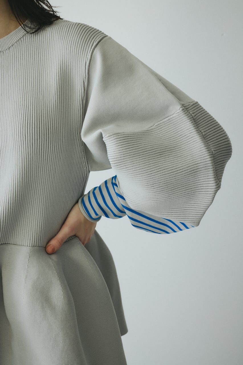 HeRIN.CYE「Border sleeve knit tops」|ニット・セーター|