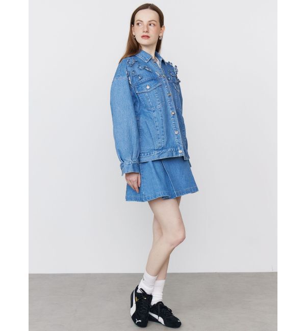 CALNAMUR「DENIM TUCK MINI SK/デニムタックミニスカート」|スカート|