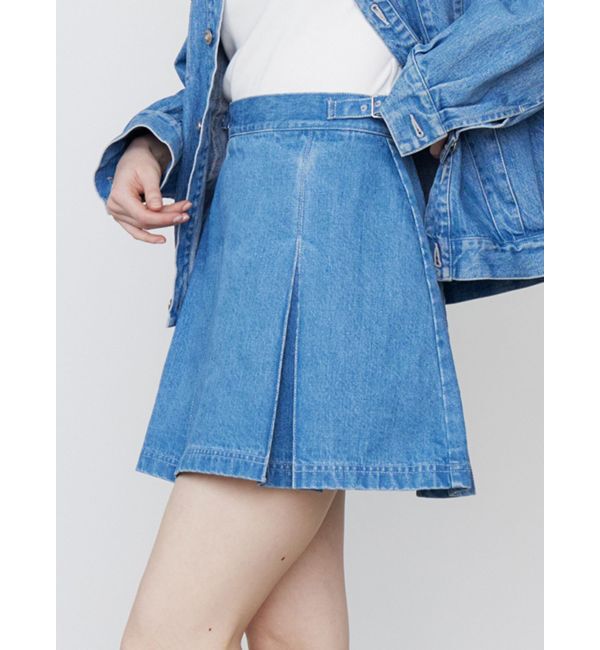CALNAMUR「DENIM TUCK MINI SK/デニムタックミニスカート」|スカート|