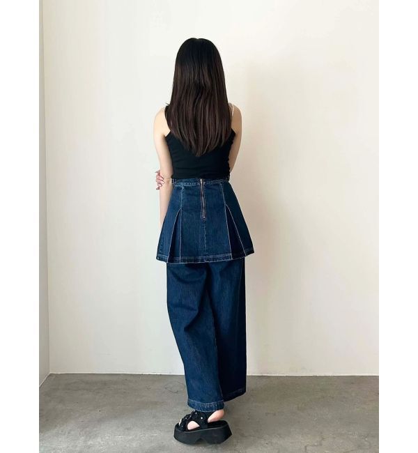 CALNAMUR「DENIM TUCK MINI SK/デニムタックミニスカート」|スカート|
