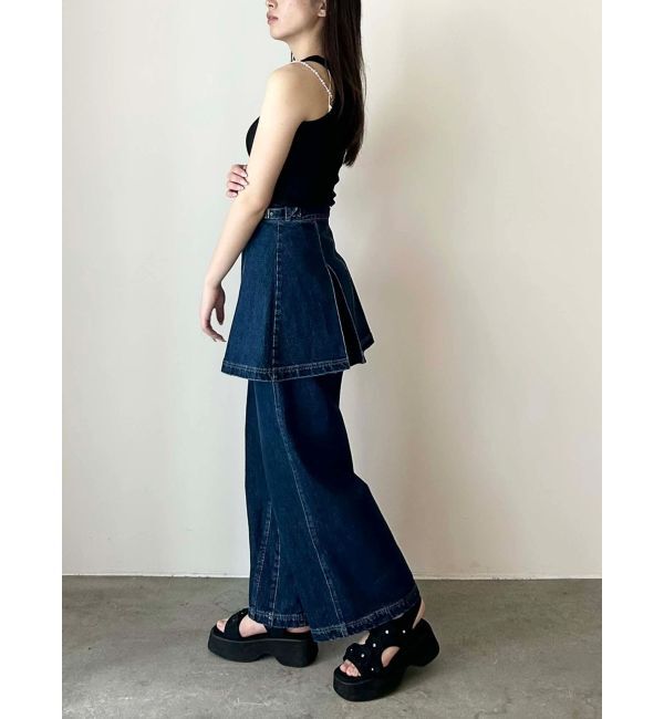 CALNAMUR「DENIM TUCK MINI SK/デニムタックミニスカート」|スカート|