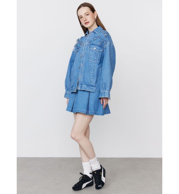 CALNAMUR「DENIM TUCK MINI SK/デニムタックミニスカート」|スカート|