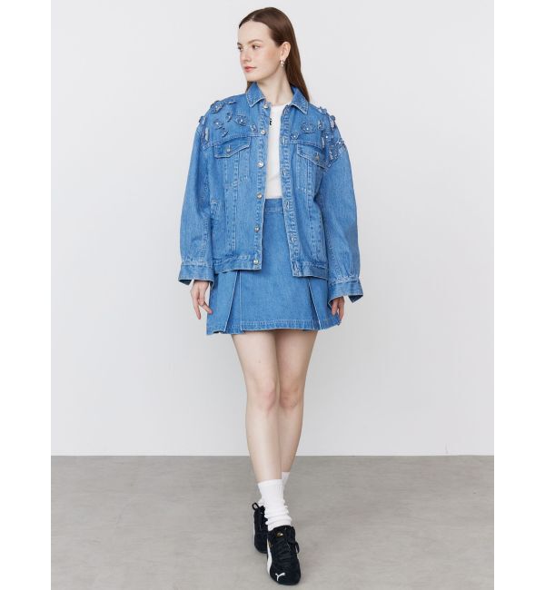 CALNAMUR「DENIM TUCK MINI SK/デニムタックミニスカート」|スカート|