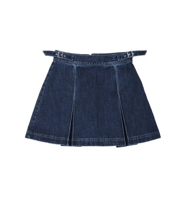 CALNAMUR「DENIM TUCK MINI SK/デニムタックミニスカート」|スカート|インディゴ
